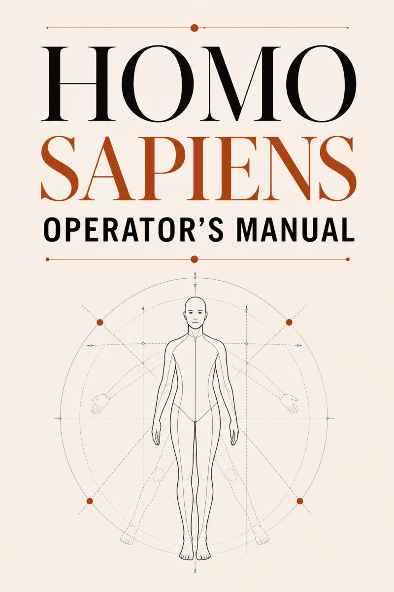Flat front cover of the digital Homo Sapiens Operator's Manual